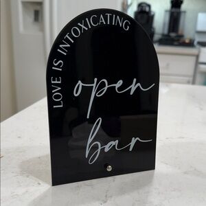 Wedding or event bar sign